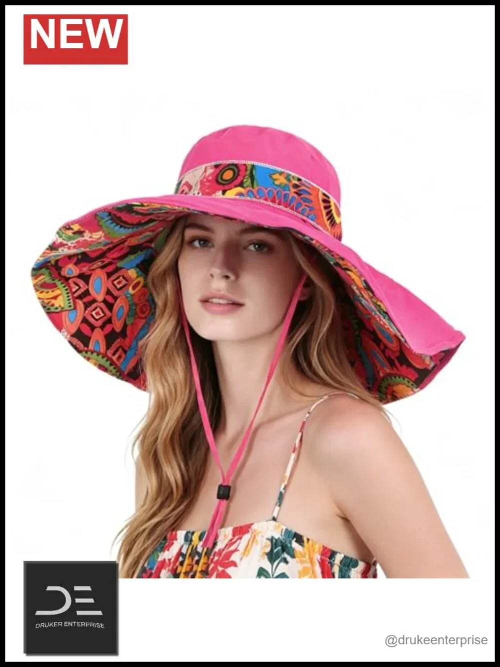 Women's Foldable Floppy Sun Hat Reversible Wide Brim UPF 50+ Travel Beach